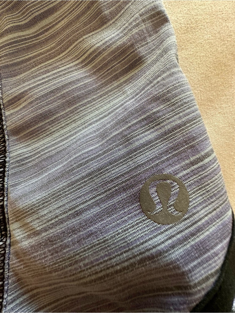 Lululemon Women’s Black, Light  Blue & Gray Striped Athletic Shorts - Picture 4 of 4